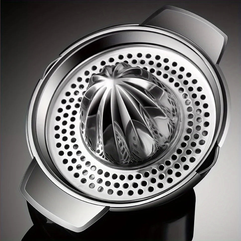 Manual Juicer - Stainless Steel Hand Press Juicer with Juice Bowl for Kitchens