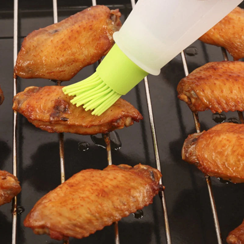 Silicone Basting Brush - Heat Resistant Pastry & BBQ Oil Brush