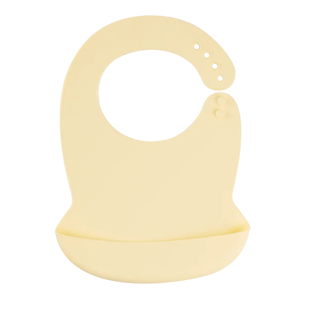 Silicone Baby Bib - Waterproof Feeding Apron with Crumb Catcher Pocket