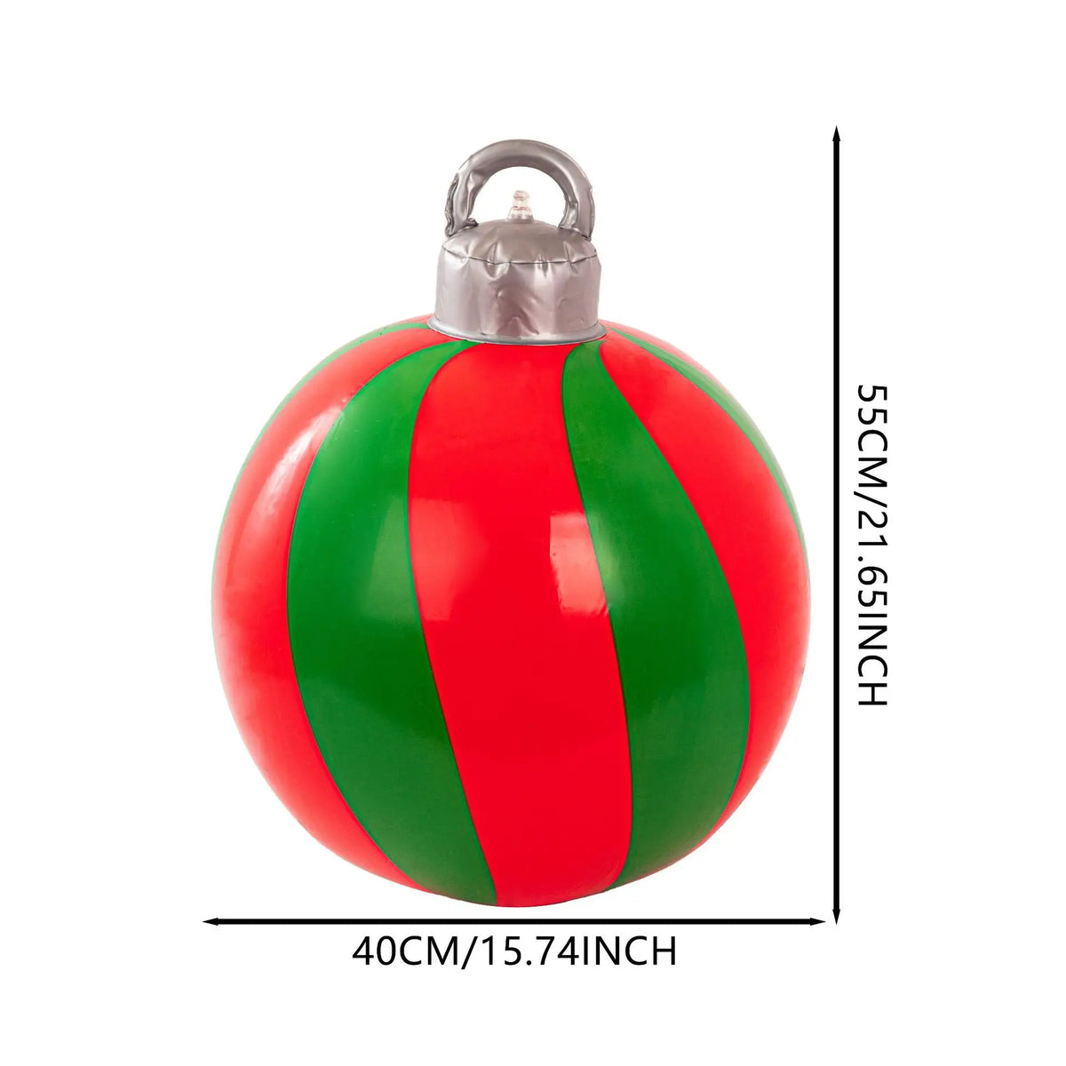 Inflatable Christmas Ball - 40cm PVC Outdoor Bauble for Gardens and Trees