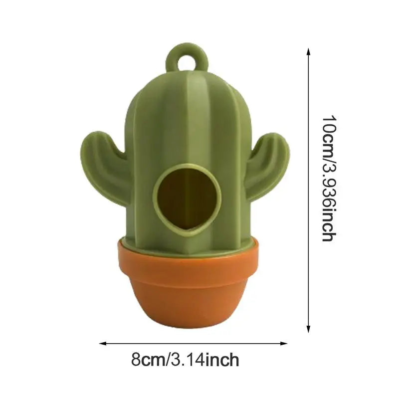 Cactus Dog Poop Bag Dispenser - Clip-On Waste Bag Holder for Walks and Hiking