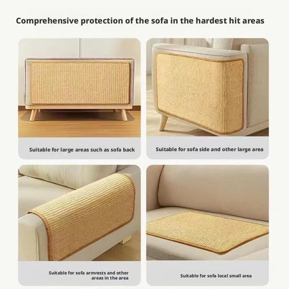 Self Adhesive Sisal Cat Scratcher Mat - Six Sizes from 20x40cm to 50x90cm