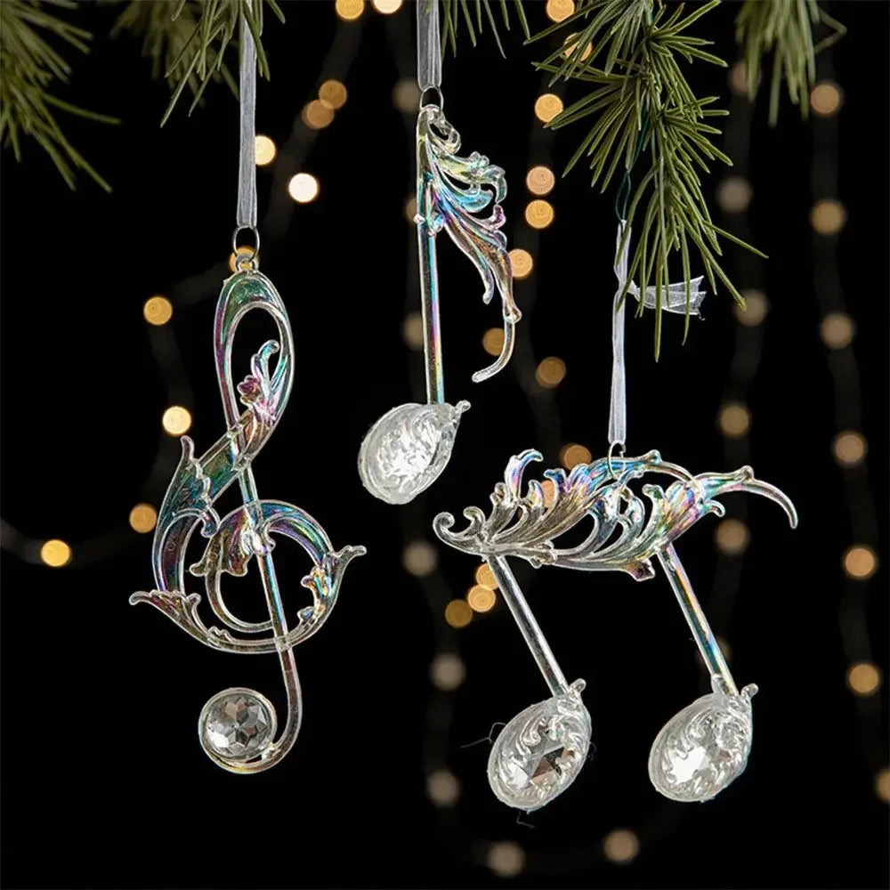 Christmas Hanging Decorations - Clear Acrylic Tree Ornaments in 10 Shapes