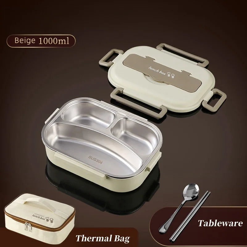 Stainless Steel Insulated Lunch Box - 1000ml, 1500ml & 2000ml Sizes