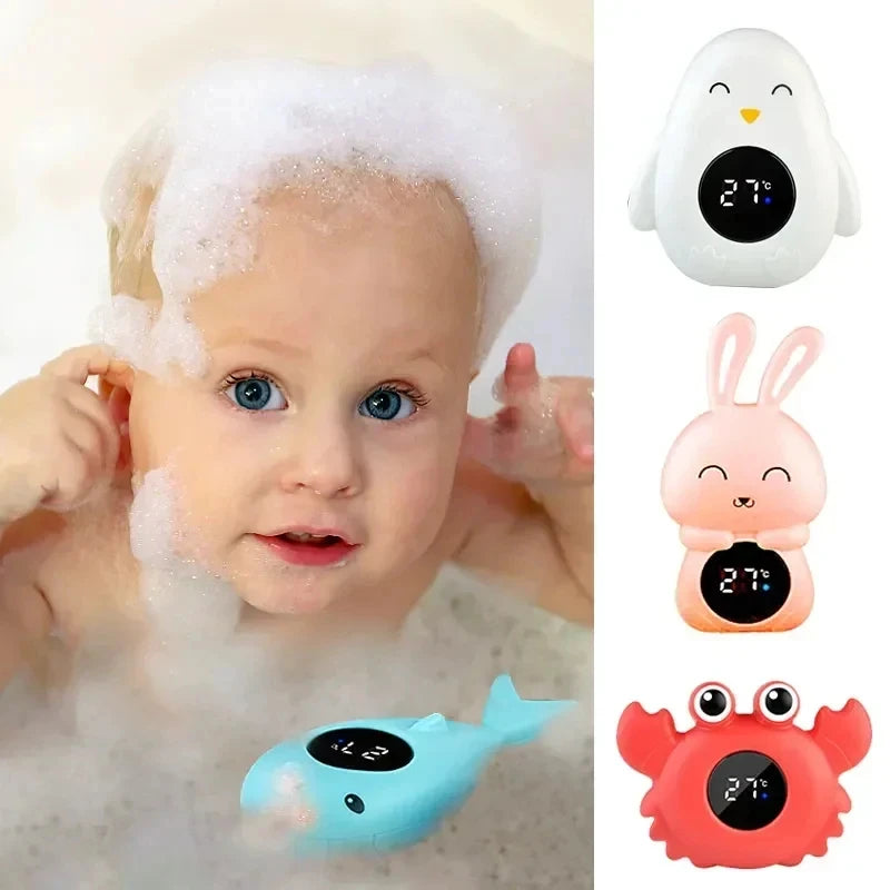 Floating Baby Bath Thermometer - Digital LED Water Temperature Meter for Infant Bath Time