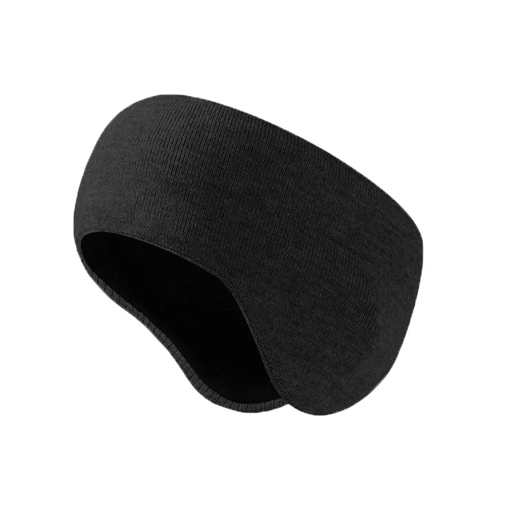 Mens Winter Ear Warmers - Padded Thickened Ear Muffs in Black and Grey