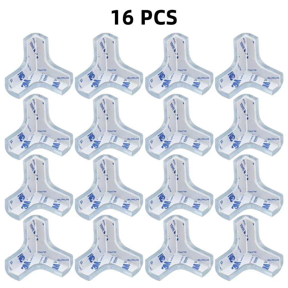 Clear Table Corner Protectors - Soft PVC Baby Safety Edge Guards, 4-16 Pack