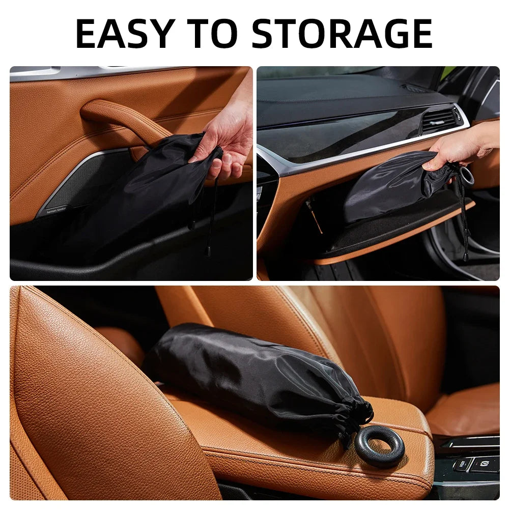 Car Windshield Sunshade Umbrella - Folding UV Reflective Front Window Sun Shade and Heat Blocker