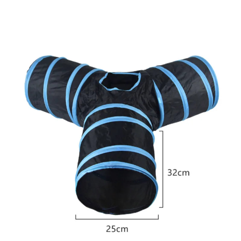 Foldable Cat Tunnel - Collapsible Pop-Up Play Tube for Kittens, Cats and Small Pets