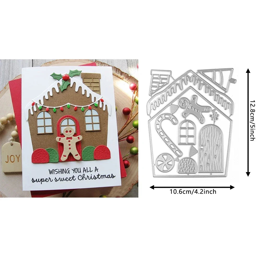 Metal Cutting Dies - Pinecone, Christmas Tree and Gingerbread Craft Shapes
