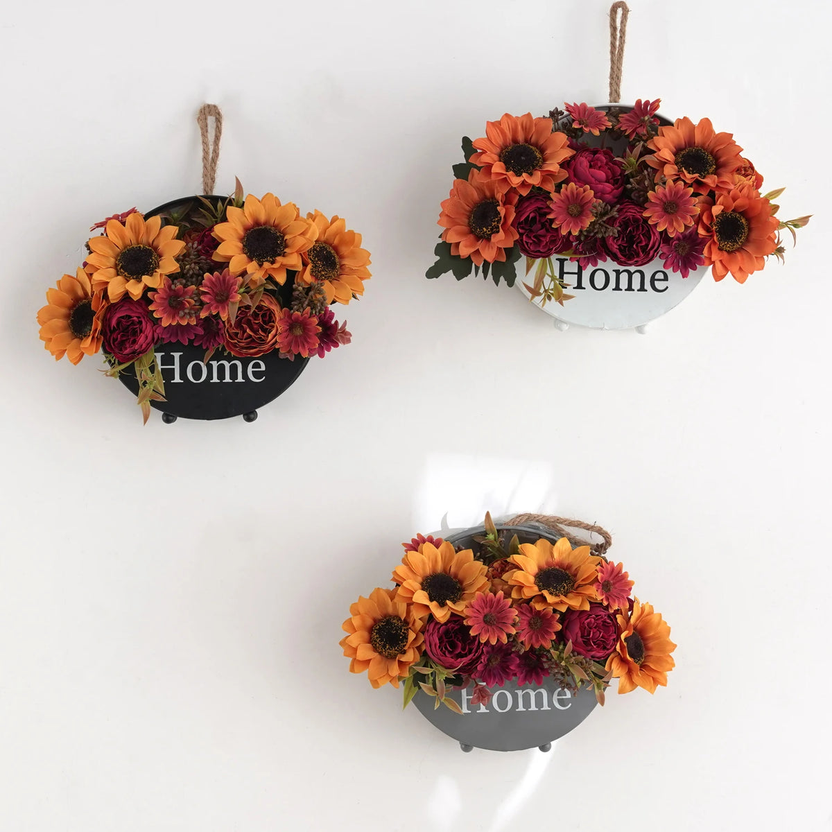 Artificial Sunflower Bouquet - Silk Faux Sunflowers and Peonies for Fall Decor