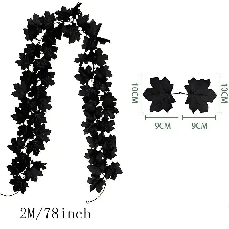 Artificial Maple Leaf Garland 200cm - Autumn Vine for Doors and Mantels