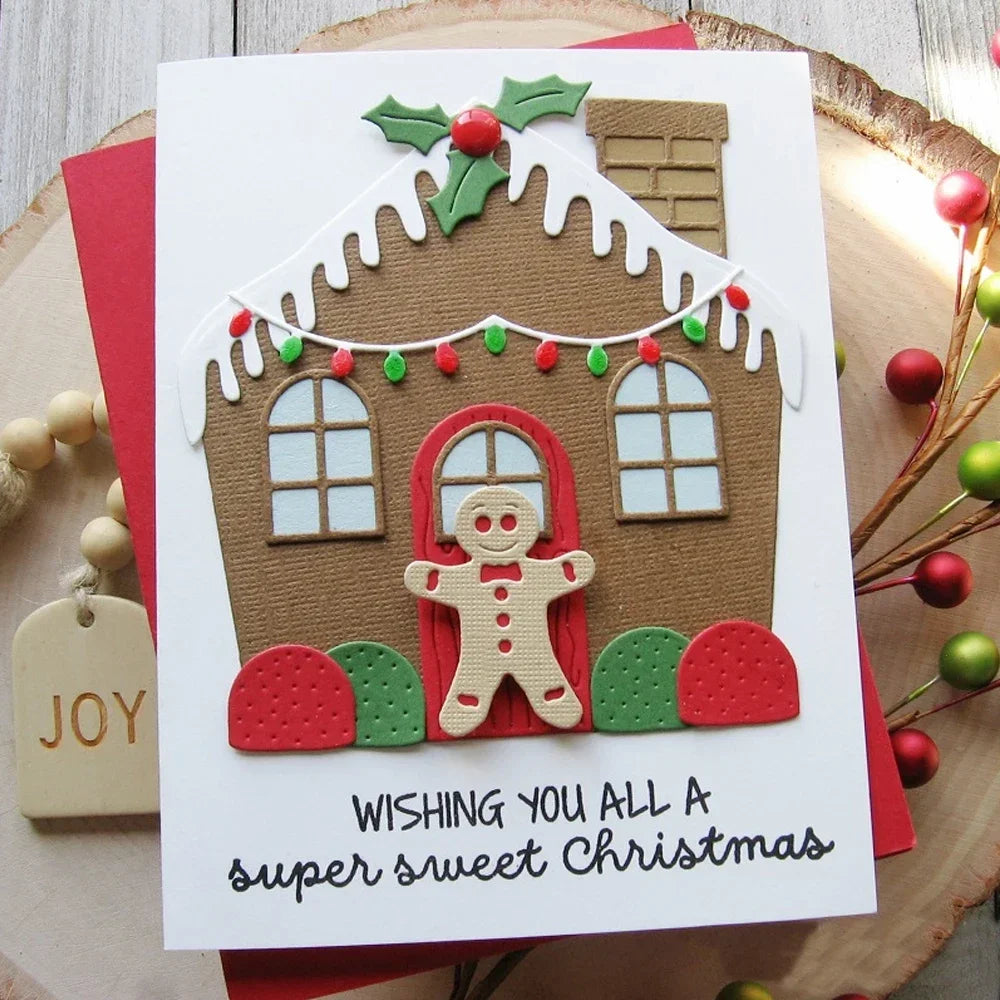 Metal Cutting Dies - Pinecone, Christmas Tree and Gingerbread Craft Shapes