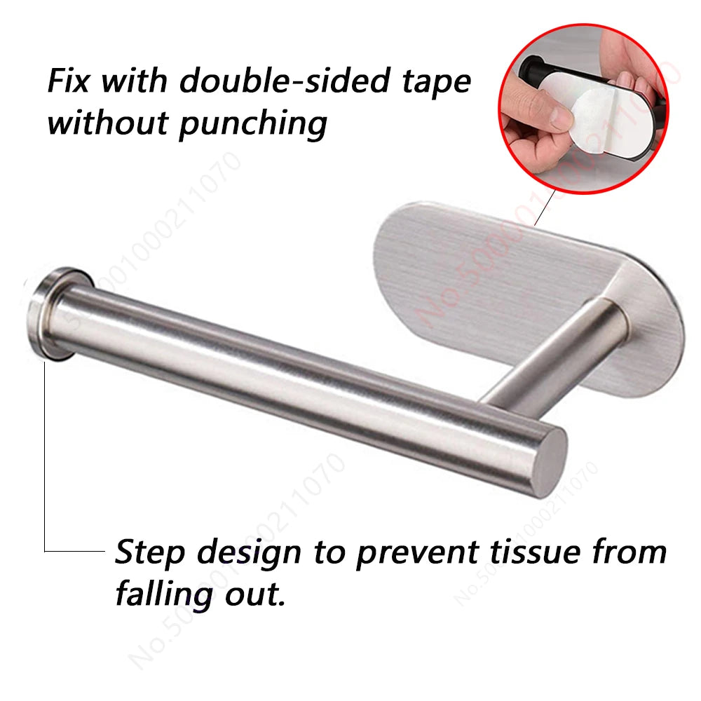 Toilet Paper Rack - Black, Silver or Gold Holder in 1 and 2 Piece Packs