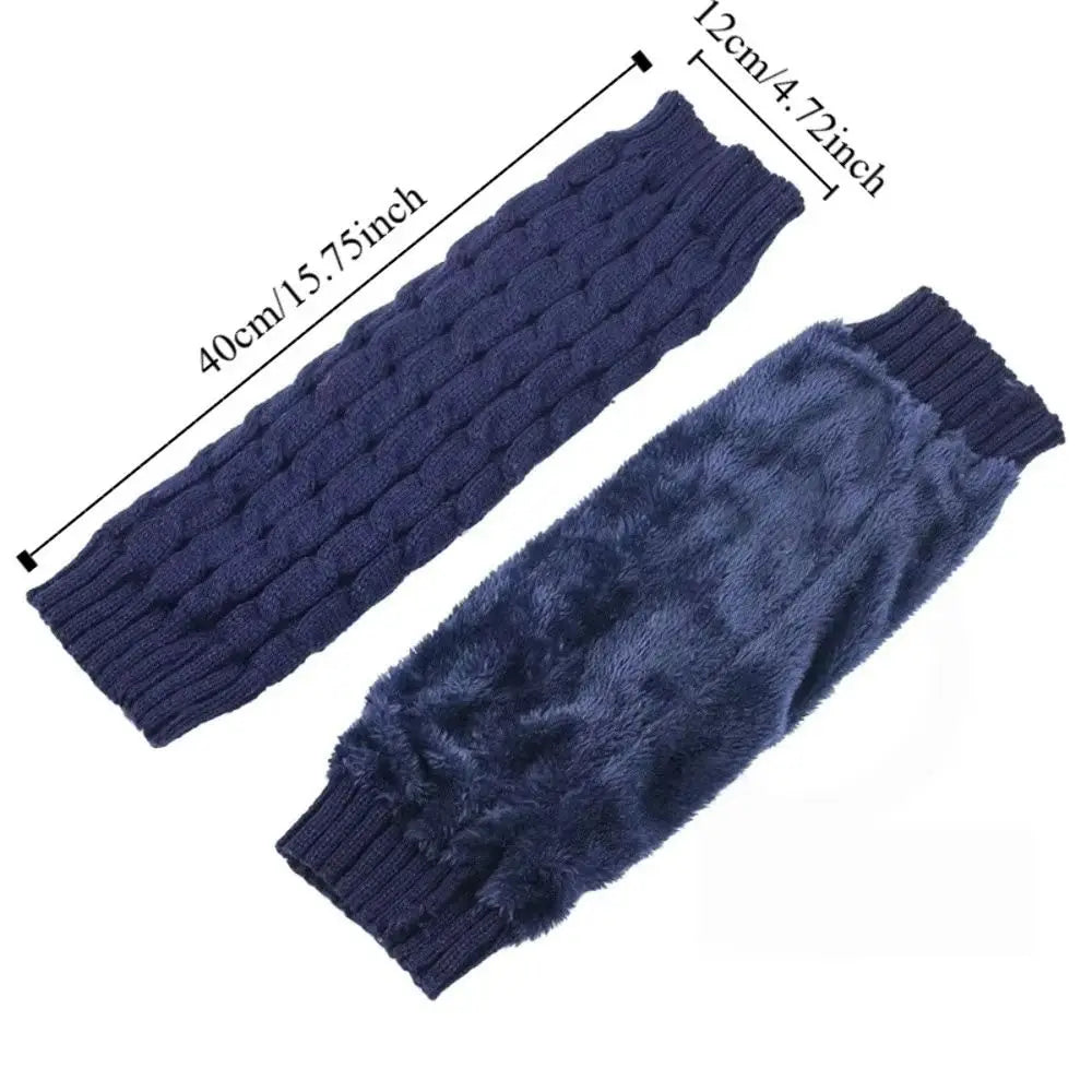 Twist Knit Leg Warmers - Cosy Elastic Boot Socks in 6 Colours
