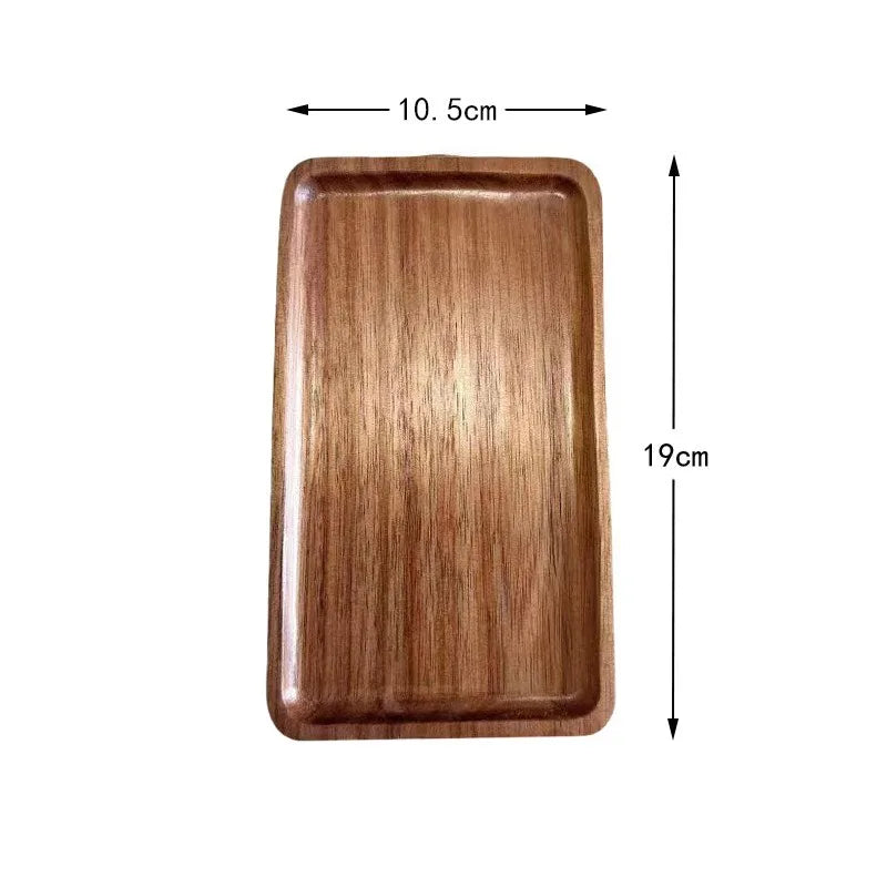 Acacia Wood Serving Platter - Wabi-Sabi Oval & Rectangular Wooden Tray