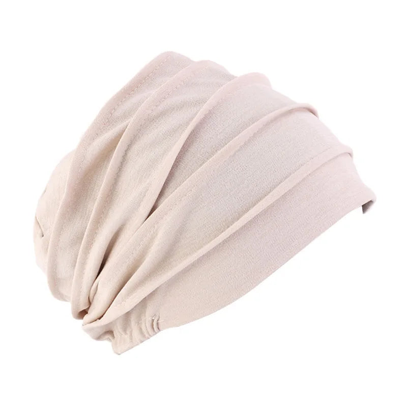 Women's Slouch Beanie - One-Size Elastic Knit Hat in 10 Solid Colours