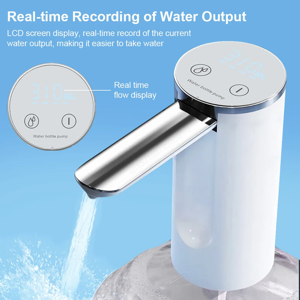 Electric Water Bottle Pump - Rechargeable Dispenser for 19L Gallon Bottles