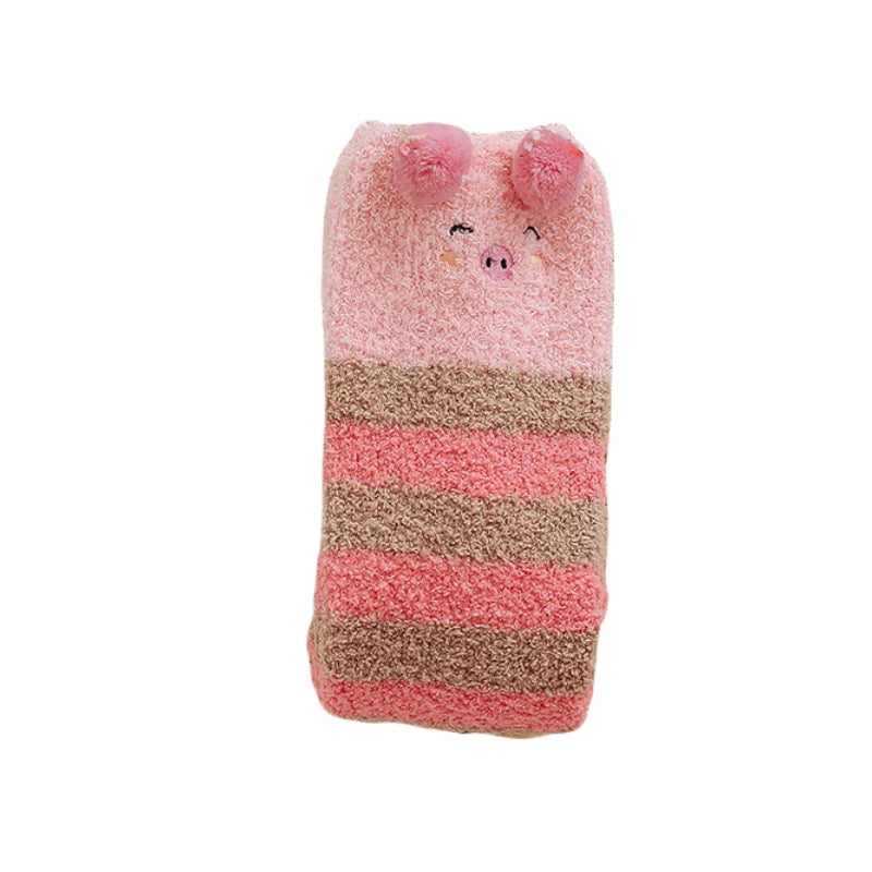 Womens Thigh High Fuzzy Socks - Cozy Soft Warm Pair in EU 34-39