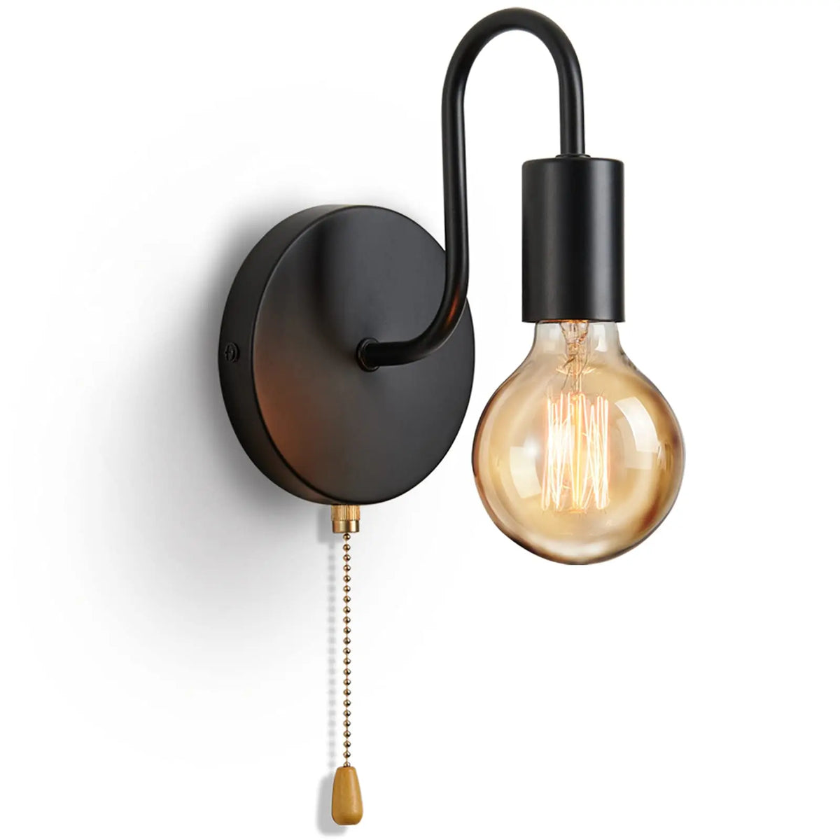 Nordic Industrial Wall Lamp - E27 Indoor Wall Sconce for Bedside and Hallway