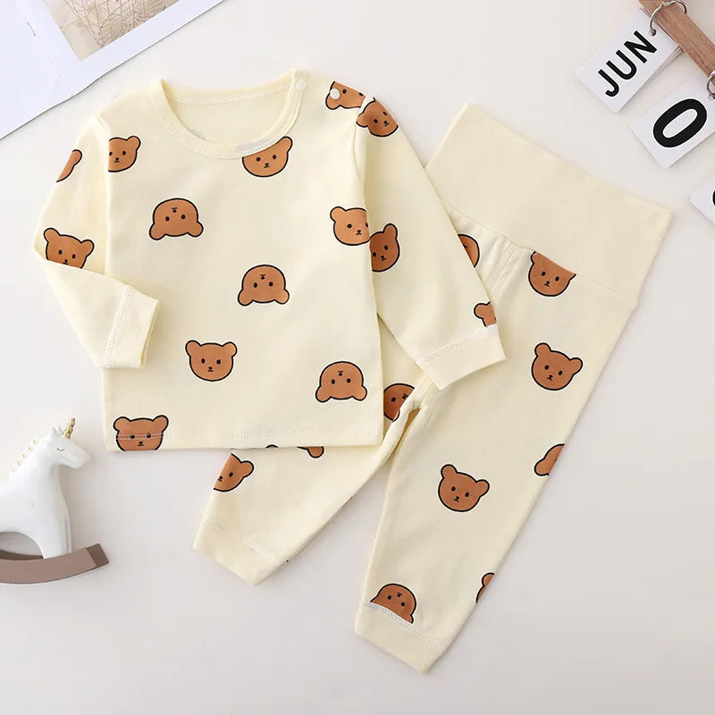 Baby Underwear Set - Long Sleeve Cotton Base Layer for 3 Months to 3T