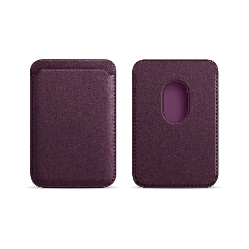 Magnetic Card Holder - PU Leather MagSafe iPhone Wallet in 21 Colours