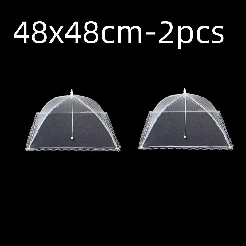 Foldable Mesh Food Cover - Pop-Up Fly & Mosquito Net Tent for Outdoor Dining