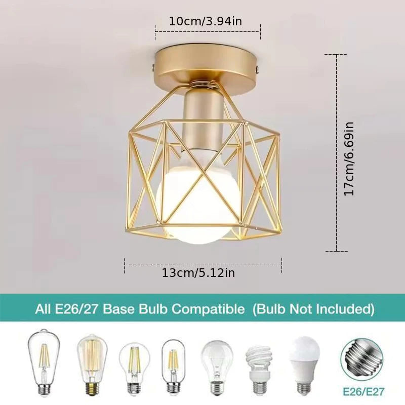 LED Ceiling Light - Mini Indoor Fixture for Kitchen, Bedroom and Bathroom