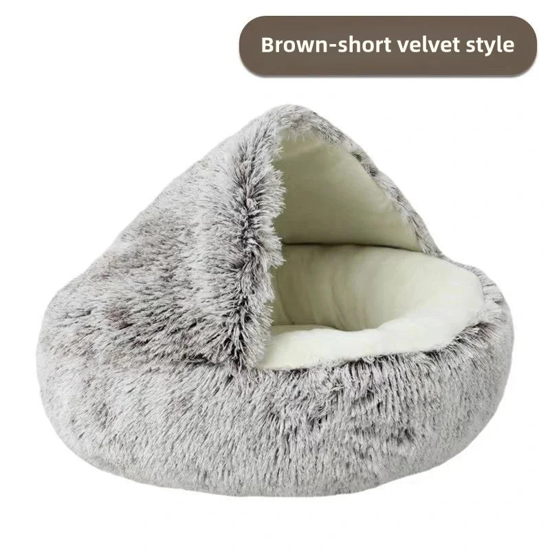 Plush Pet Bed - Soft Warm Bed for Cats and Small Dogs in 40, 50 and 60cm