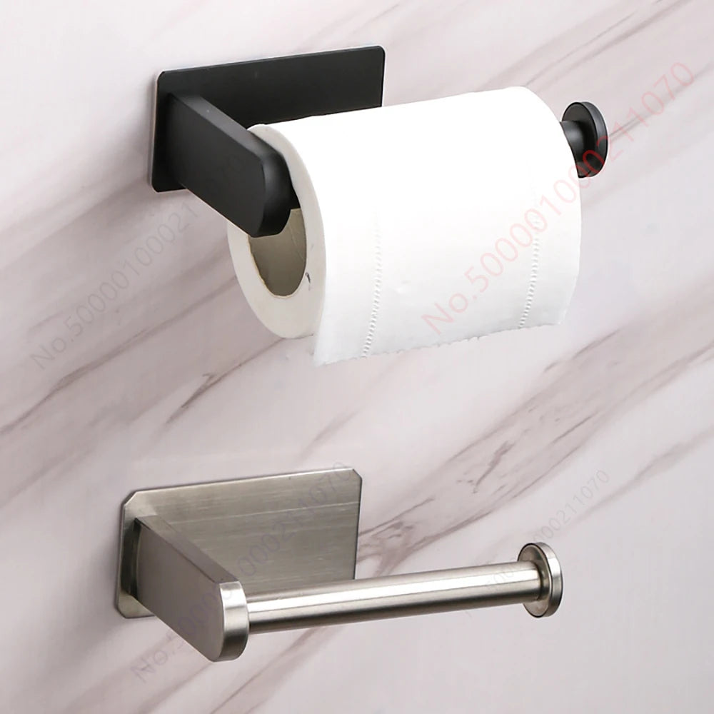 Toilet Paper Rack - Black, Silver or Gold Holder in 1 and 2 Piece Packs