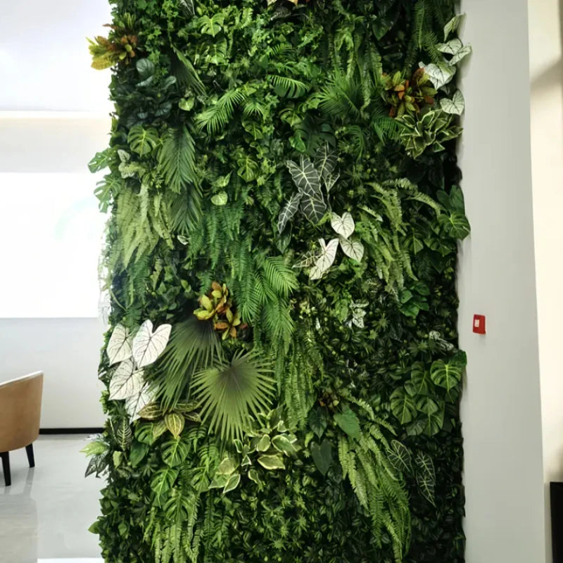 Artificial Boxwood Hedge Panels - Fake Grass Wall Tiles for Gardens and Event Backdrops