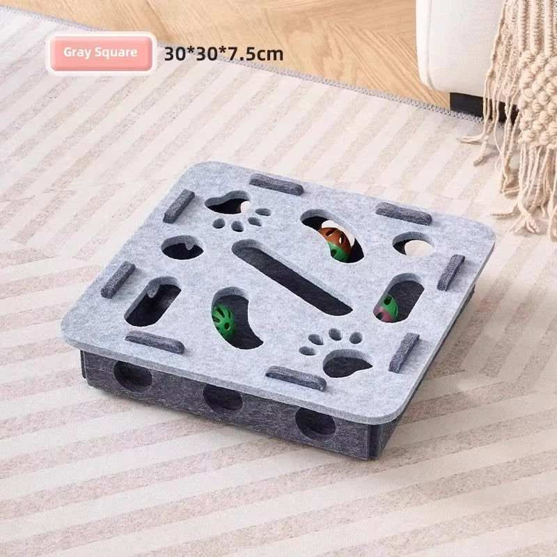 Cat Puzzle Toy - Felt Interactive Puzzle Board for Indoor Cats in 6 Designs