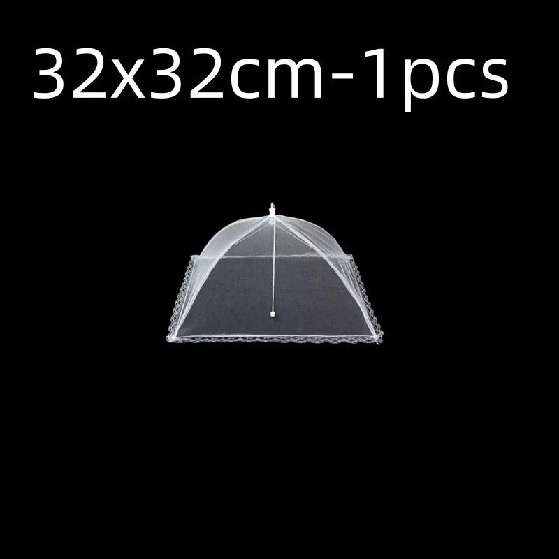 Foldable Mesh Food Cover - Pop-Up Fly & Mosquito Net Tent for Outdoor Dining