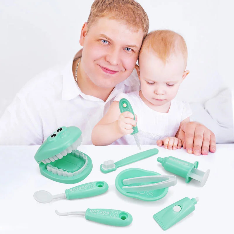 Dental Pretend Play Set - Kids Dentist Role Play Toy Kit in 4 Colours