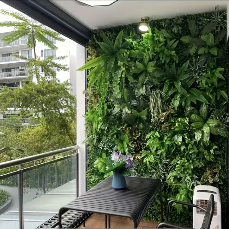 Artificial Boxwood Hedge Panels - Fake Grass Wall Tiles for Gardens and Event Backdrops