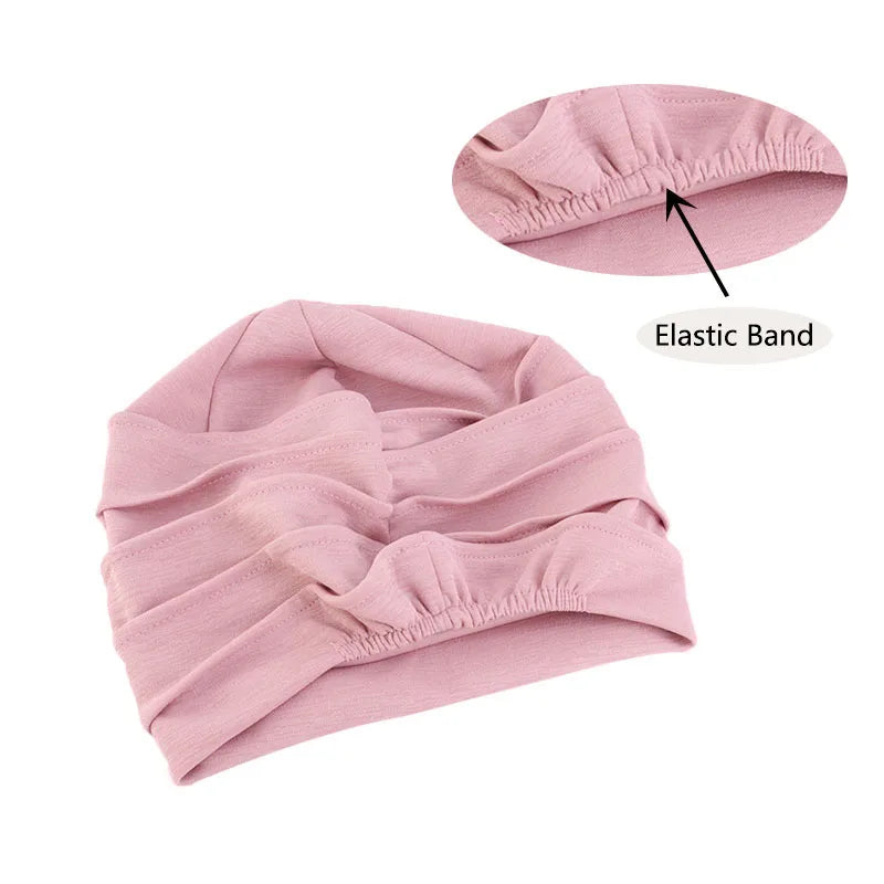 Women's Slouch Beanie - One-Size Elastic Knit Hat in 10 Solid Colours