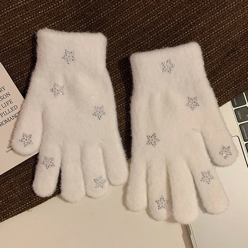 Plush Cycling Gloves for Women - Thickened Coldproof Winter Gloves, 6 Styles
