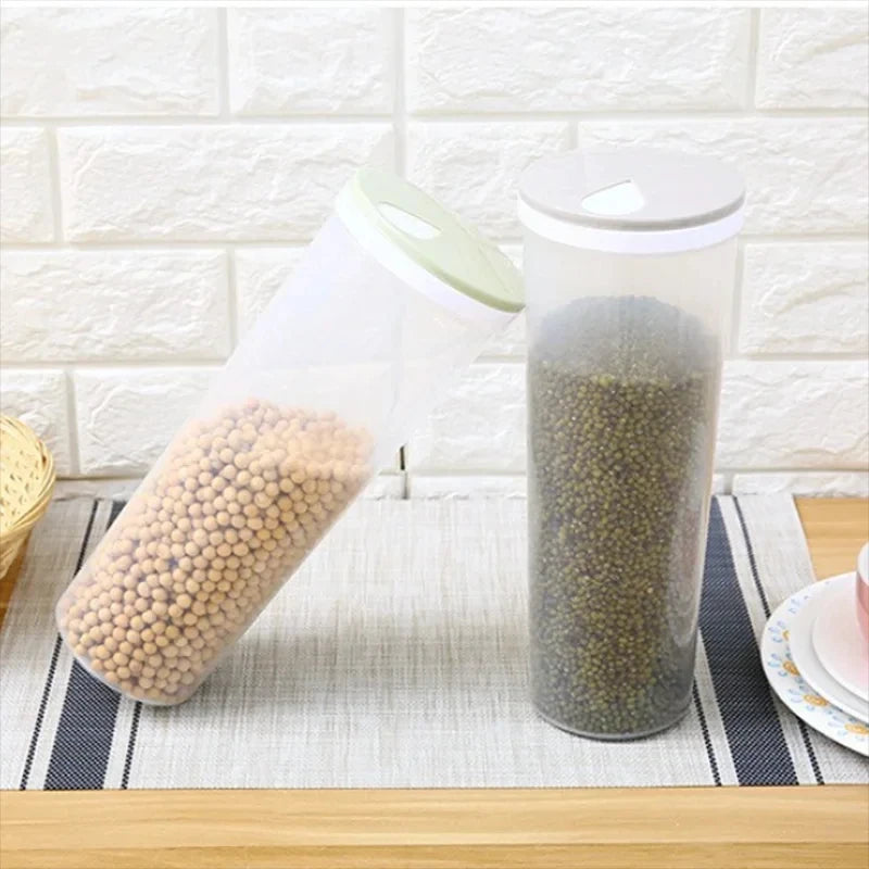 Airtight Pasta Storage Container - Sealed Divided Canister for Noodles and Dry Goods