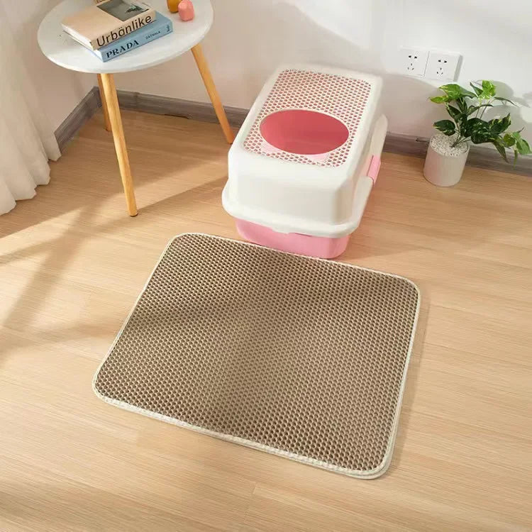 Double Layer Cat Litter Mat - Waterproof Non-Slip Trapping Mat, Washable