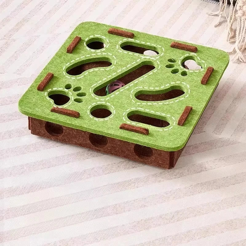 Cat Puzzle Toy - Felt Interactive Puzzle Board for Indoor Cats in 6 Designs