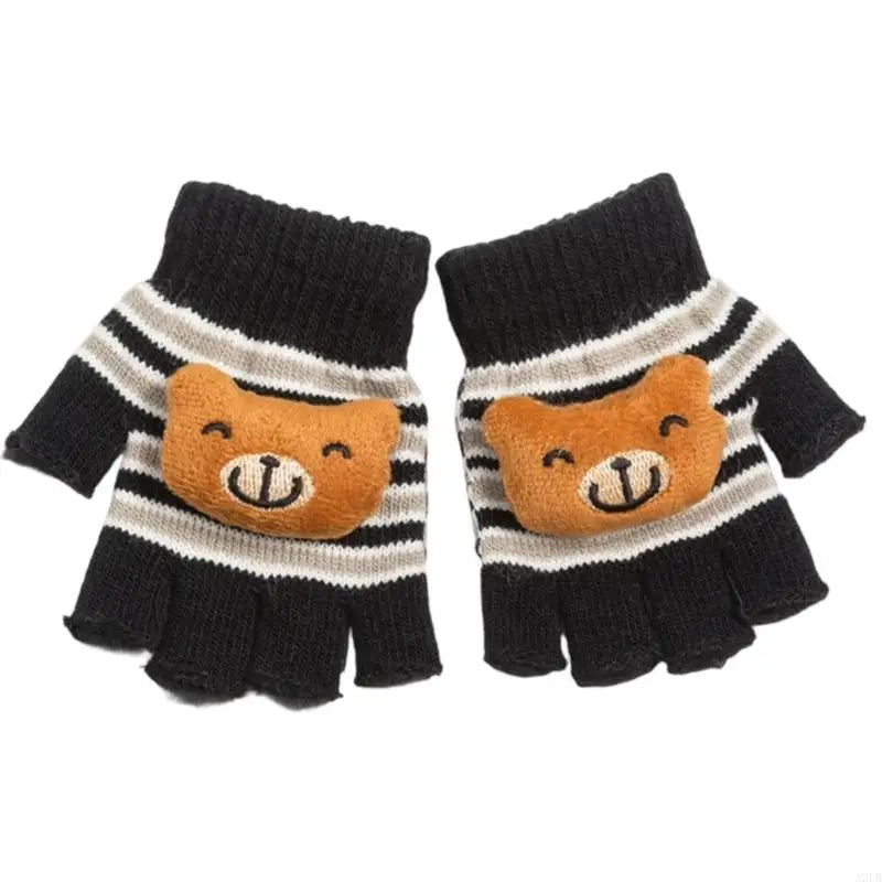 Plush Duck Gloves - Soft Warm Winter Gloves with Animal Design for Kids