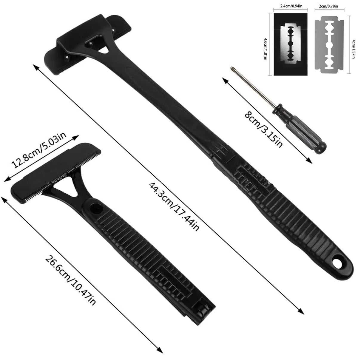 Mens Back Shaver - Long Foldable Handle Body Groomer and Razor for Hard-to-Reach Areas