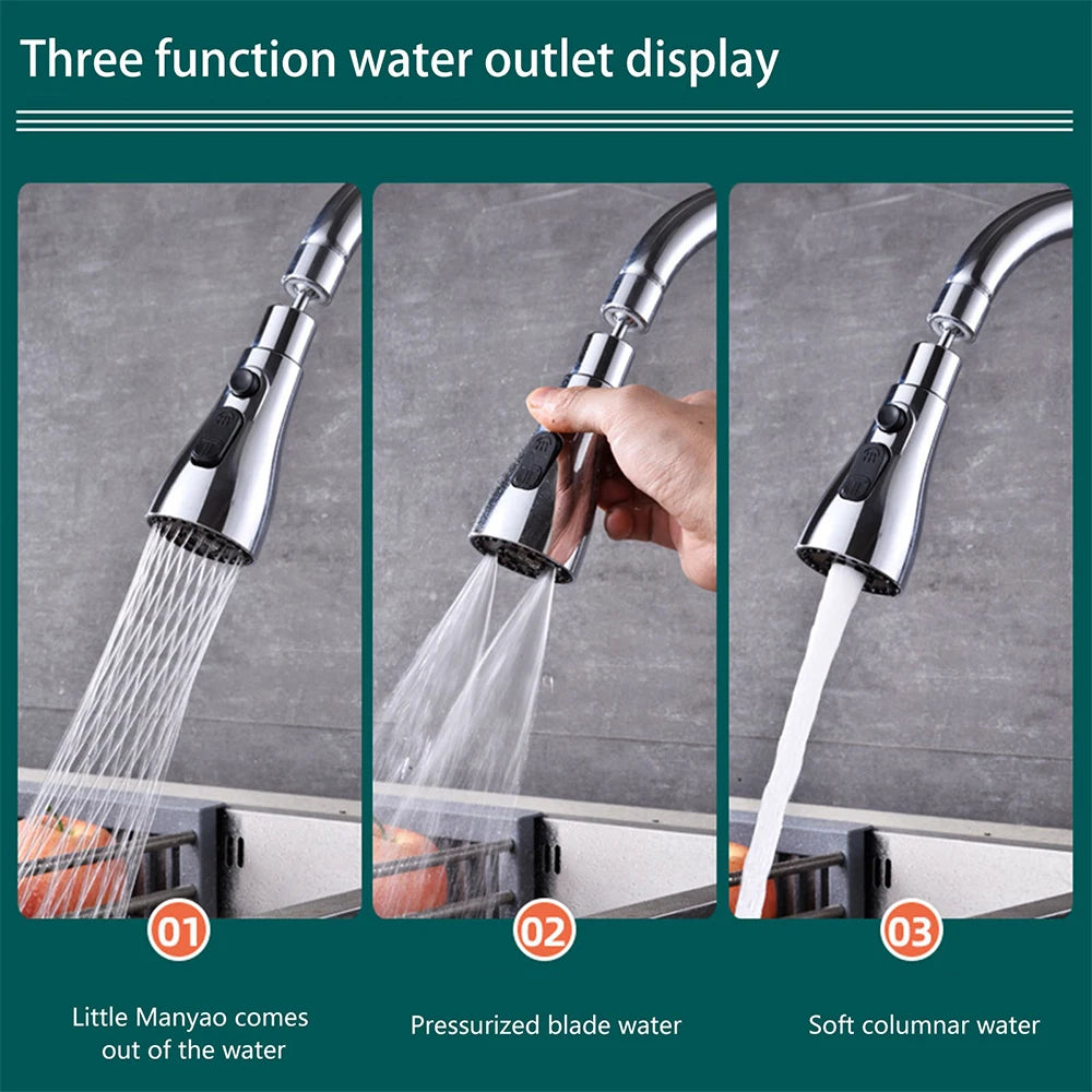 Kitchen Faucet - Kitchen Sink Tap in Silver or Black for Everyday Use