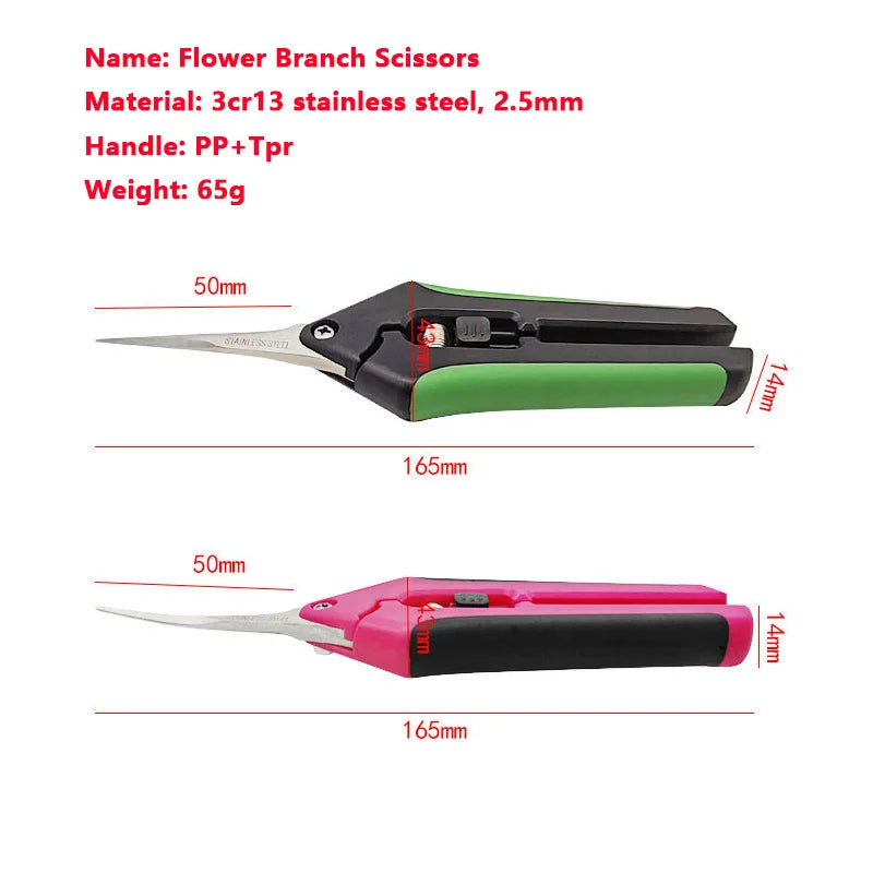 Pruning Shears 6.5 Inch - Stainless Steel Garden Scissors and Bonsai Hand Pruners