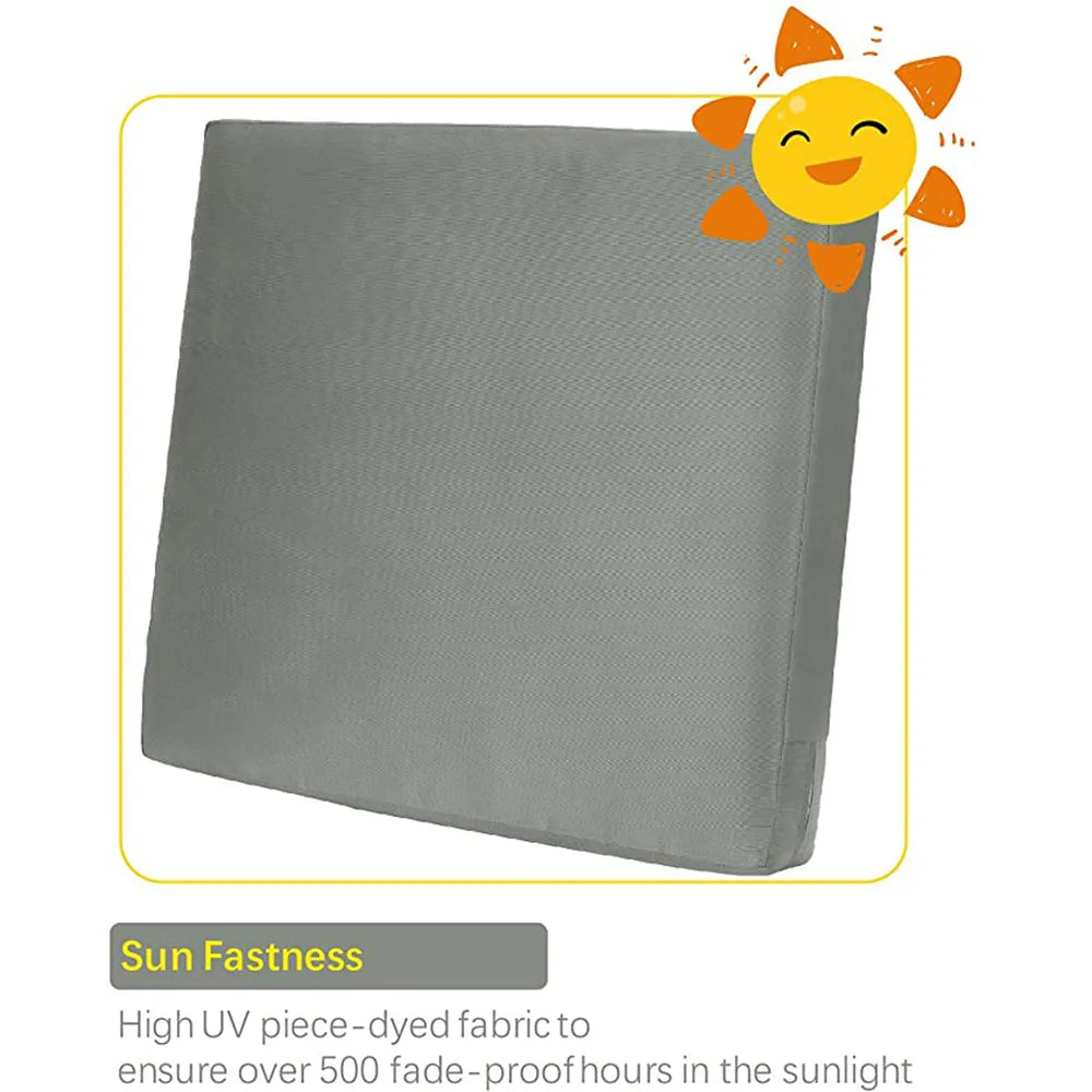 Patio Chair Cushion Covers - Water-Resistant Replacement Slipcovers in 10 Sizes