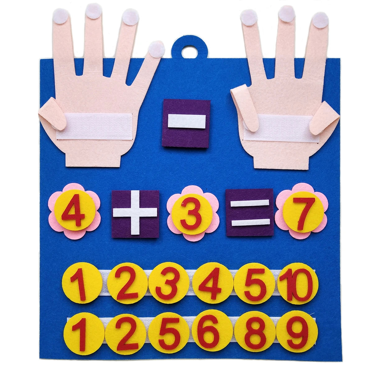 Toddler Montessori Toys - Felt Math Board for Early Counting and Sorting