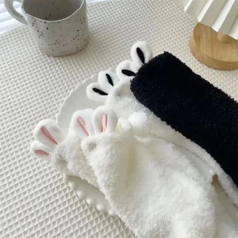 Women's Cartoon 3D Velvet Winter Accessory - Soft One Size, 3 Designs