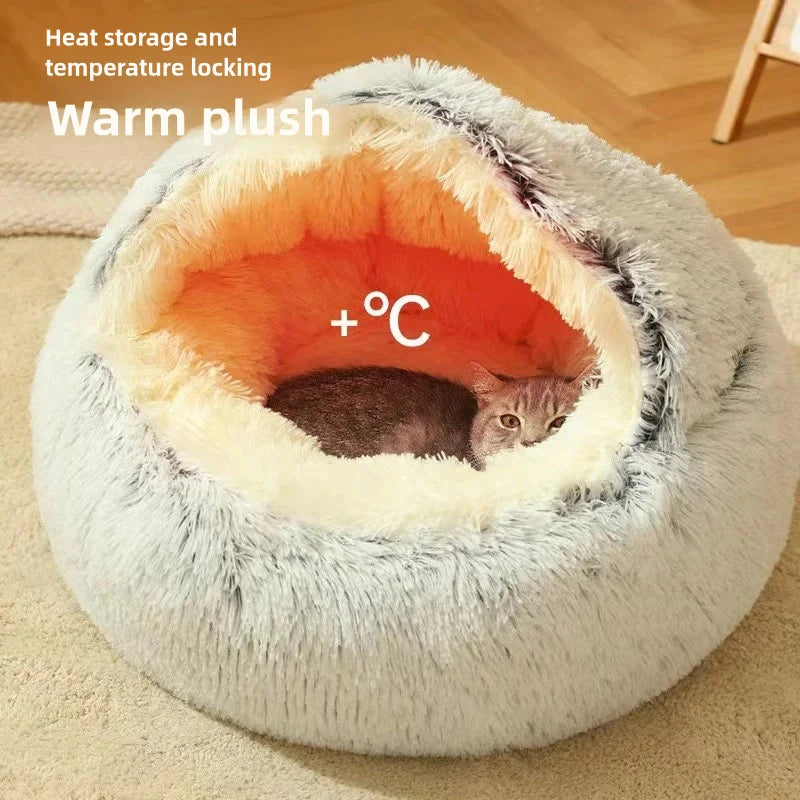 Plush Pet Bed - Soft Warm Bed for Cats and Small Dogs in 40, 50 and 60cm