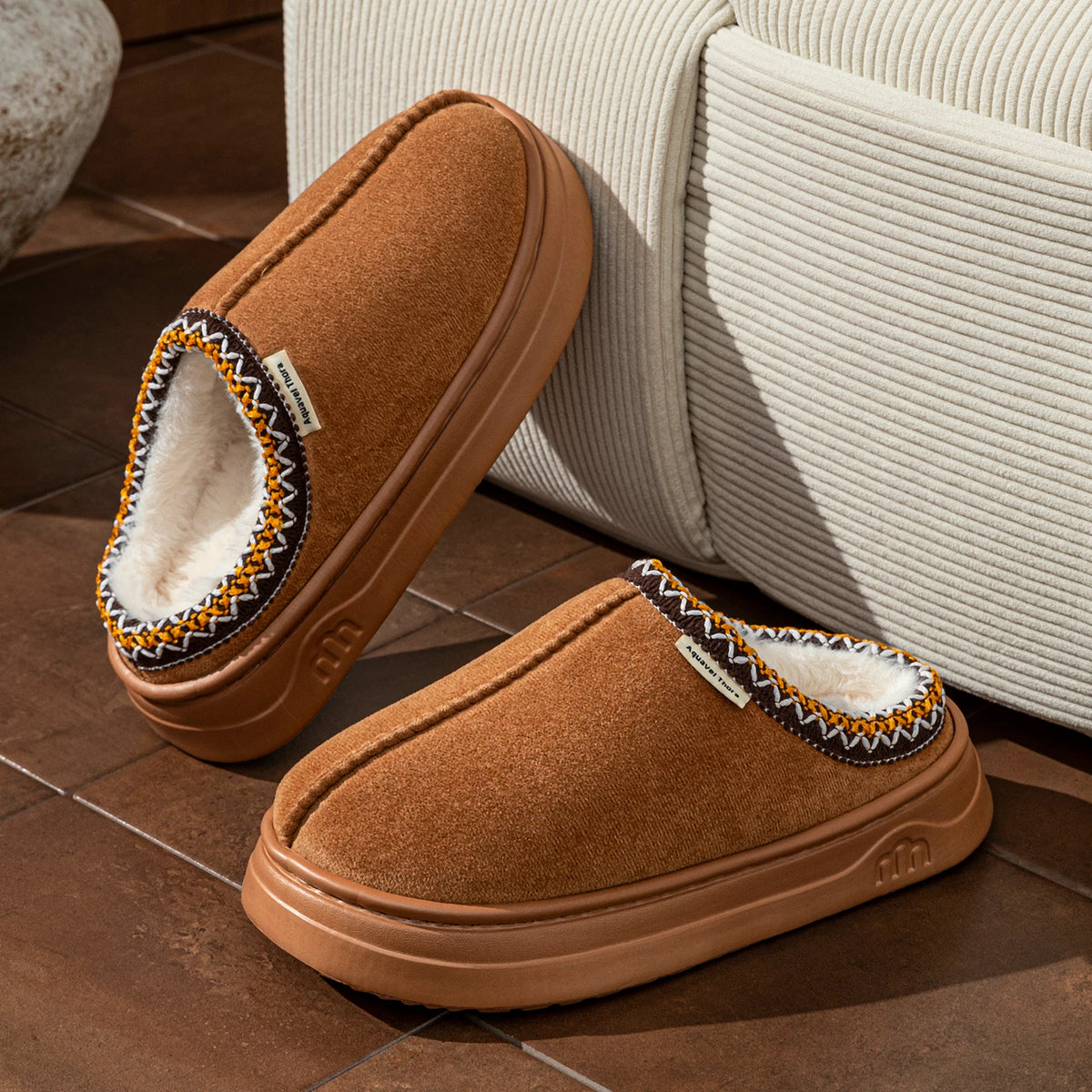 Womens Winter Slipper Boots - Fur Lined Anti Slip Indoor Outdoor Booties