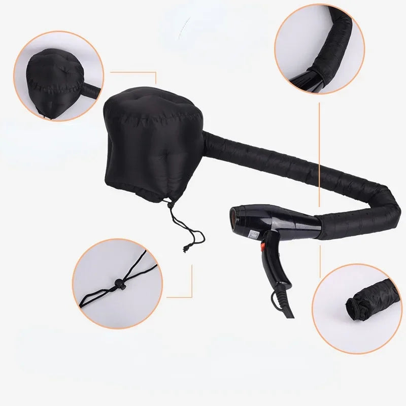 Portable Hair Bonnet Dryer Cap - Quick Drying Hood for Home Styling